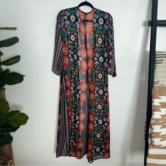 ❤️💙Unicorn💛💚Show Me Your MuMu Colorful Mexicali Cape Duster Large - Picture 3 of 4